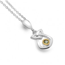 CELTIC TRINITY KNOT  PENDANT PERIDOT